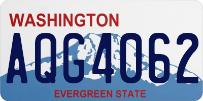 WA license plate AQG4062