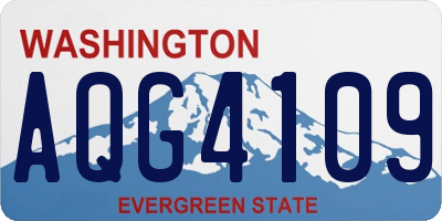 WA license plate AQG4109