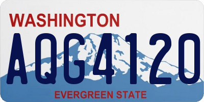 WA license plate AQG4120