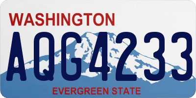 WA license plate AQG4233