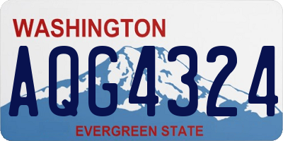 WA license plate AQG4324