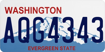 WA license plate AQG4343