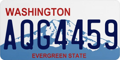 WA license plate AQG4459