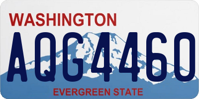 WA license plate AQG4460