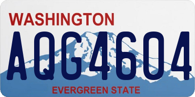 WA license plate AQG4604
