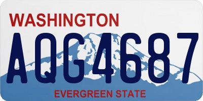 WA license plate AQG4687