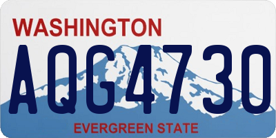 WA license plate AQG4730