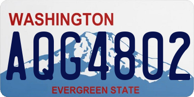 WA license plate AQG4802