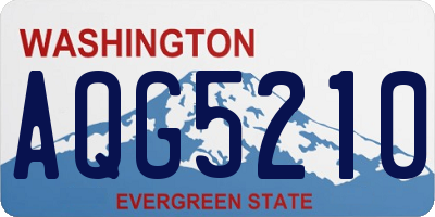 WA license plate AQG5210