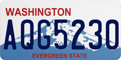 WA license plate AQG5230