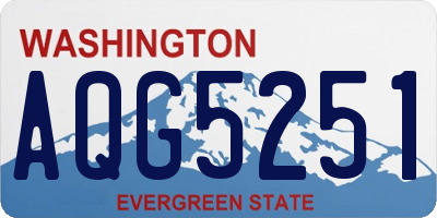 WA license plate AQG5251