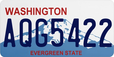 WA license plate AQG5422