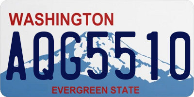 WA license plate AQG5510