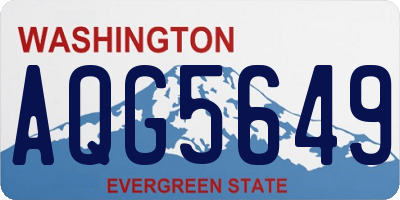 WA license plate AQG5649