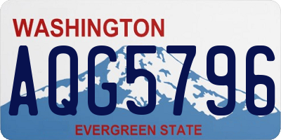 WA license plate AQG5796
