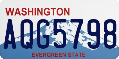 WA license plate AQG5798