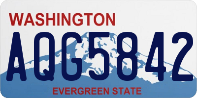 WA license plate AQG5842