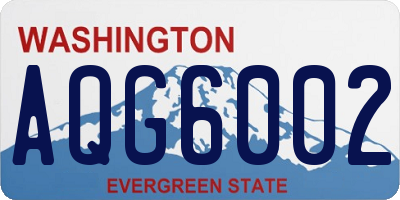 WA license plate AQG6002