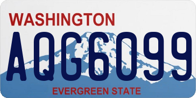 WA license plate AQG6099