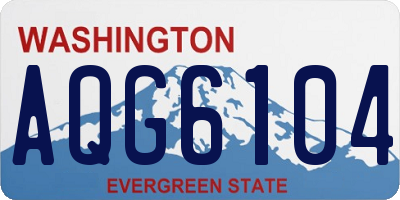 WA license plate AQG6104