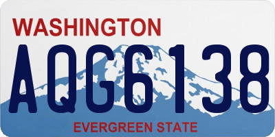 WA license plate AQG6138