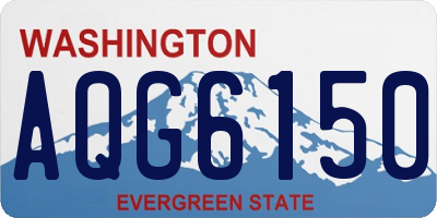 WA license plate AQG6150