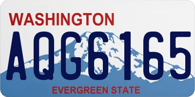 WA license plate AQG6165