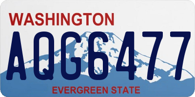 WA license plate AQG6477
