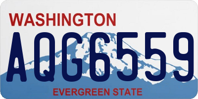 WA license plate AQG6559