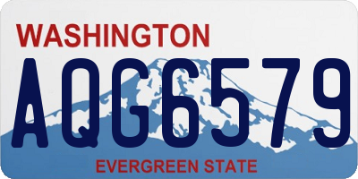 WA license plate AQG6579