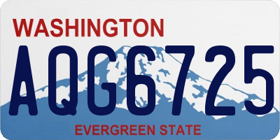 WA license plate AQG6725