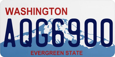 WA license plate AQG6900