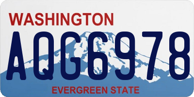 WA license plate AQG6978