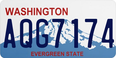 WA license plate AQG7174