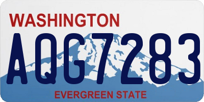 WA license plate AQG7283