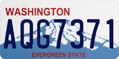 WA license plate AQG7371