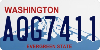 WA license plate AQG7411