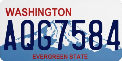 WA license plate AQG7584