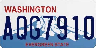 WA license plate AQG7910