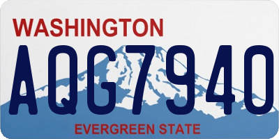WA license plate AQG7940
