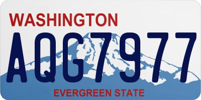 WA license plate AQG7977