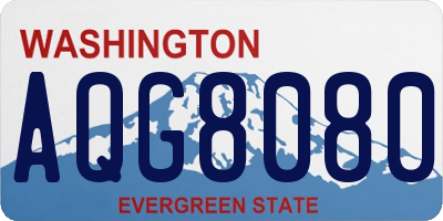 WA license plate AQG8080