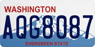 WA license plate AQG8087