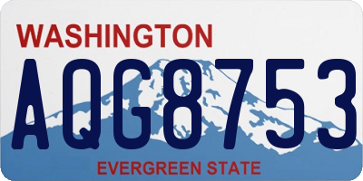 WA license plate AQG8753