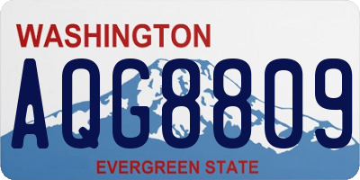 WA license plate AQG8809