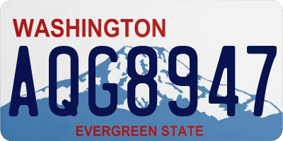 WA license plate AQG8947