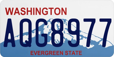 WA license plate AQG8977