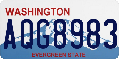 WA license plate AQG8983