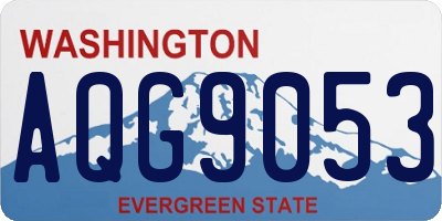 WA license plate AQG9053