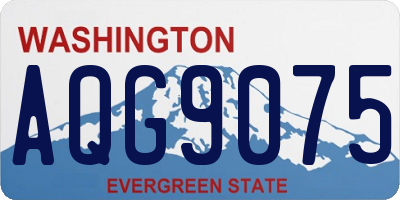 WA license plate AQG9075